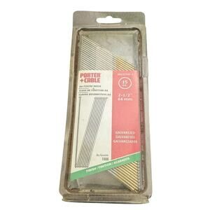 Porter Cable Finish Nails 15 Gauge 2 1/2” Galvanized DA15250G-1 Construction